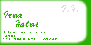 irma halmi business card